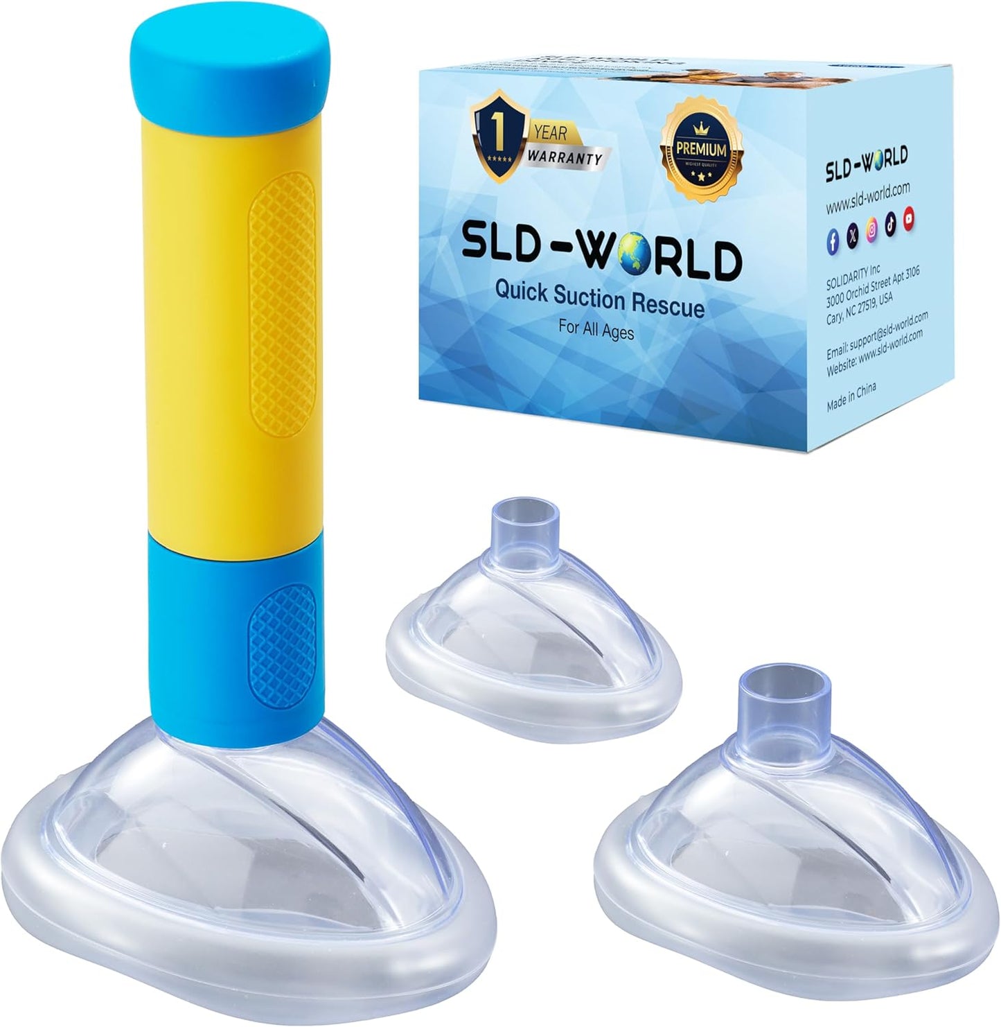 Portable Airway Suction Device, Clearing Upper Airway for Adults and Children | Essential for Home, Travel, Schools, and Caregivers. | Yellow